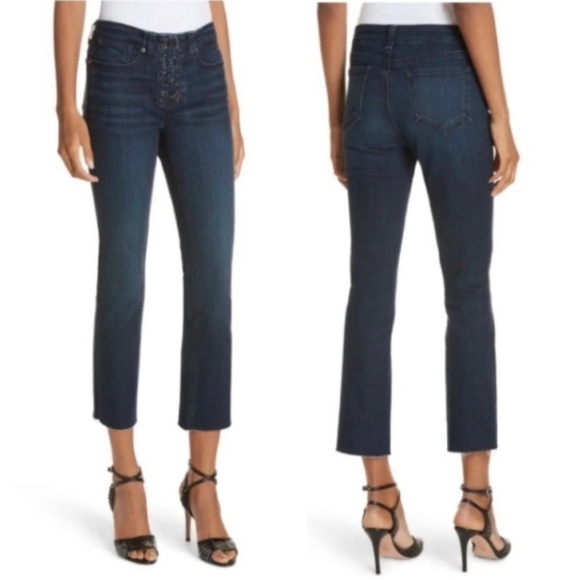 Veronica Beard Denim - Veronica Beard Carolyn baby boot lace up jeans; size 27